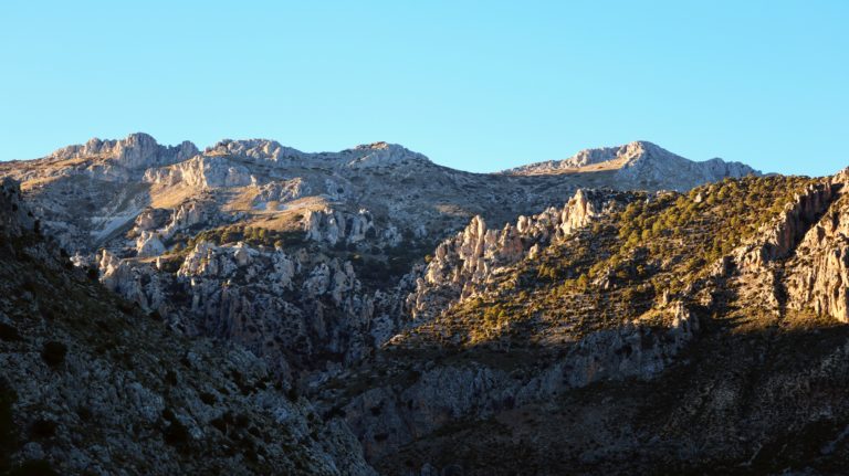 Barranco del Río Gargantón im Abendlicht