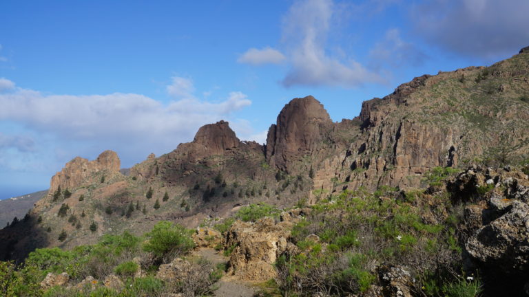 Schöne Basaltdome westlich des Roque de los Brezos