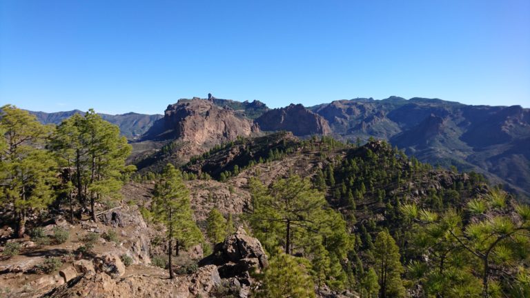 Rückblick auf die Aufstiegsroute vom Montaña de los Jarones