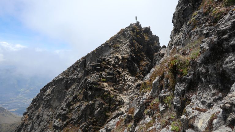 Blick auf die Kletterei zum Nordgipfel
