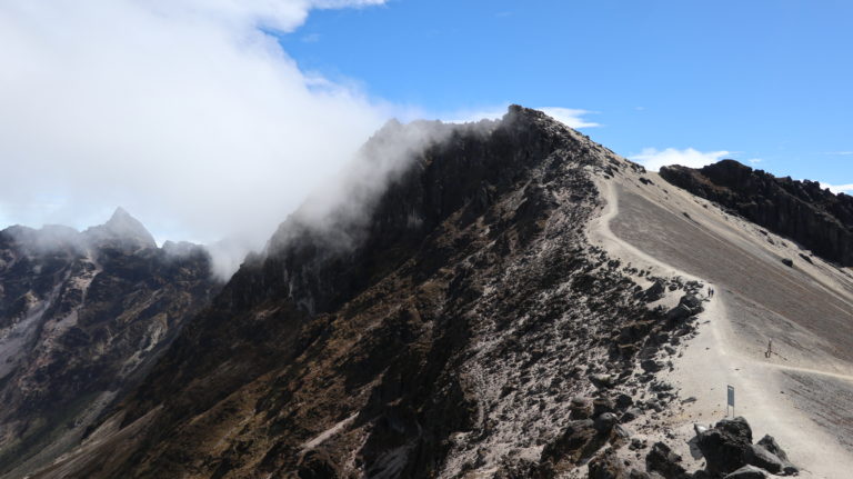Der Sattel zwischen Cruz de Guagua und dem südlichen Vorgipfel