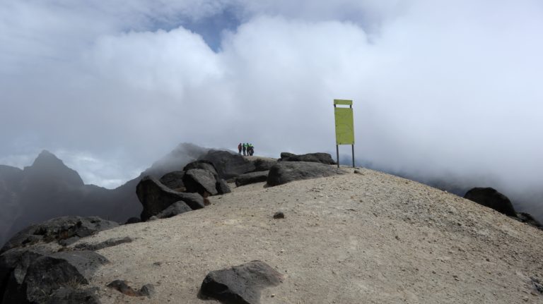 Hauptgipfel, laut Schild 4776 m hoch