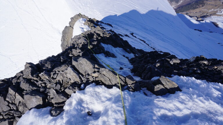 Kletterstelle von Le Dôme auf den Glacier des Diablerets