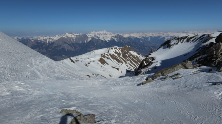 Abfahrt von der Wildseeluggen zur Pizolhütte