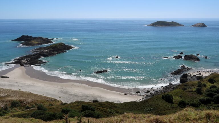 Blick auf die Bream Islands