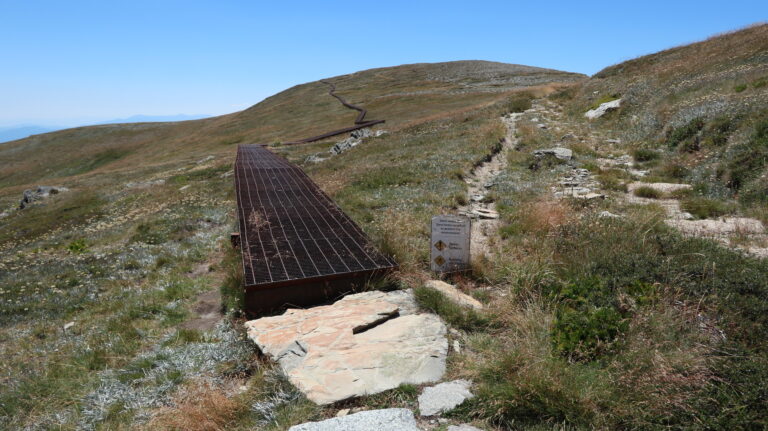 Ab dem Northcote Pass wurde zum Schutz der Vegetation dieser Steg gebaut.