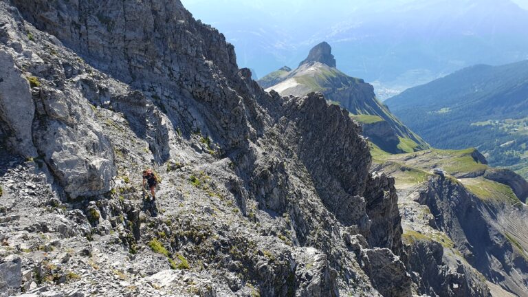 Nach der Kettenpassage am Beginn der Querung