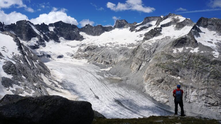 Und immer wieder fantastische Ausblicke auf den Fornogletscher