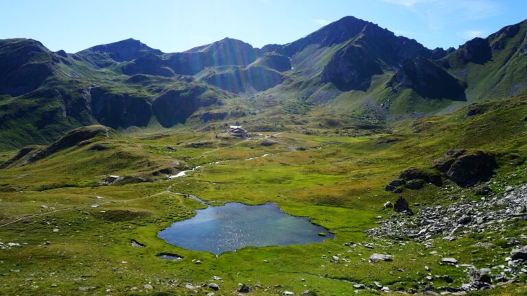 Bald wieder am Rifugio Mont Fallère