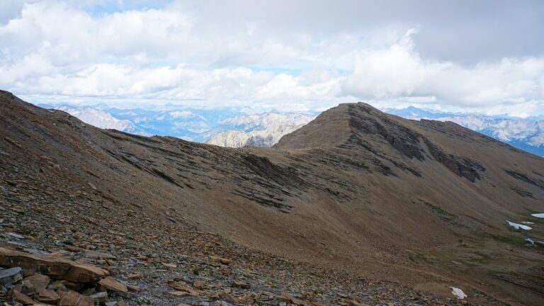 Im Abstieg: Blick auf die Crête de Rougnoux