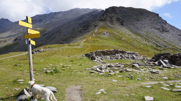 Wegweiser am Col de Sollières