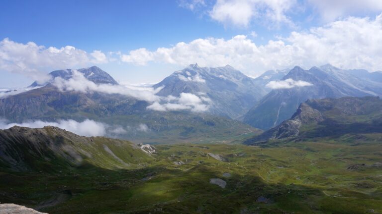 Blick Richtung Vallon de Savalin beim Abstieg zur Alp Mestrallet. Auffällig sind die zahlreichen Dolinen in der Weide.