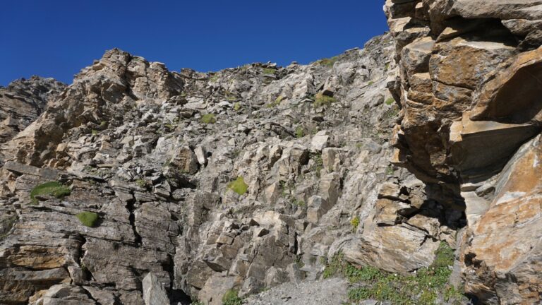 Kletterstelle nach dem Rifugio Tazzetti