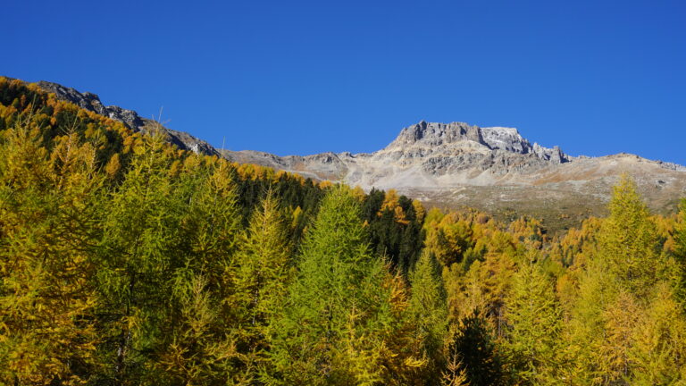Blick zum Ziel vom Parkplatz