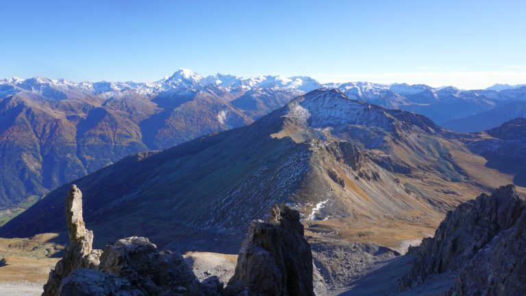 Blick zum Piz Terza aus der Rinne