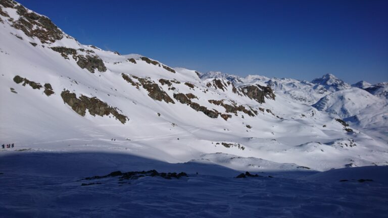 Blick von der Forcellina auf die Querung