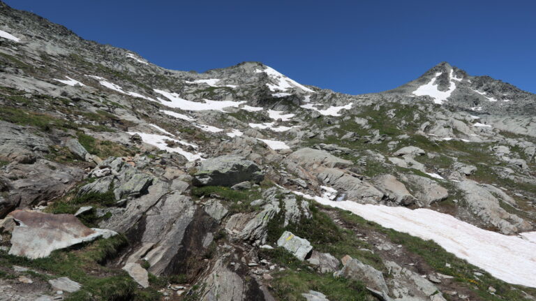 Felsiger Aufstieg zum Col d'Aussois