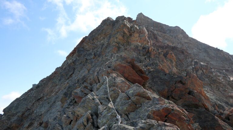 Die luftigste Passage am Klettersteig