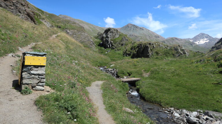 Abzweig zum Rifugio Grauson