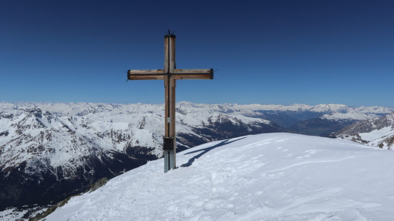 Gipfelkreuz Piz Calderas