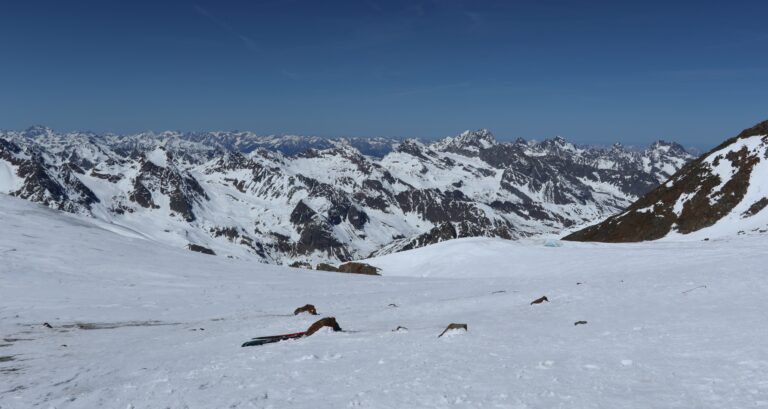 Blick vom Skidepot Richtung Abfahrt