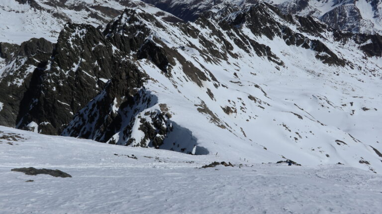 Abstieg zum Skidepot