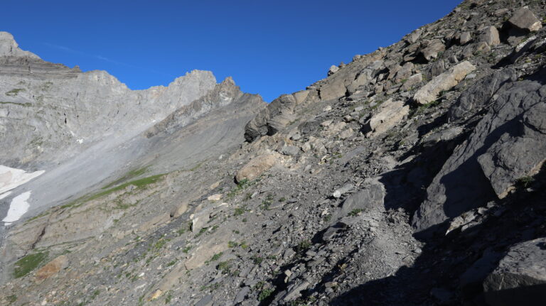 Der Pfad zum Col de Susanfe ist manchmal durchaus etwas ausgesetzt.