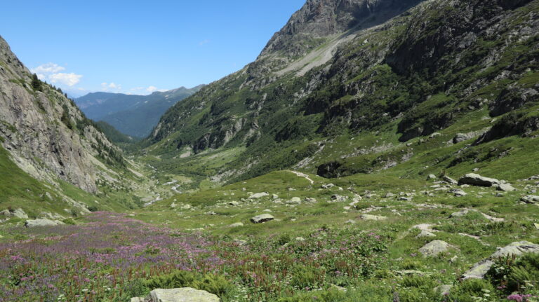 Blick ins Vallon de Bérard vom Refuge de la Pierre à Bérard
