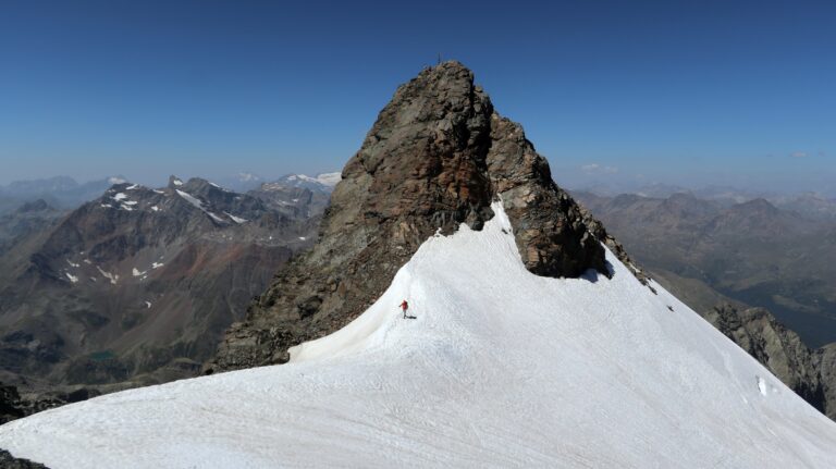 Die Querung des Gletscherrands ist unproblematisch.