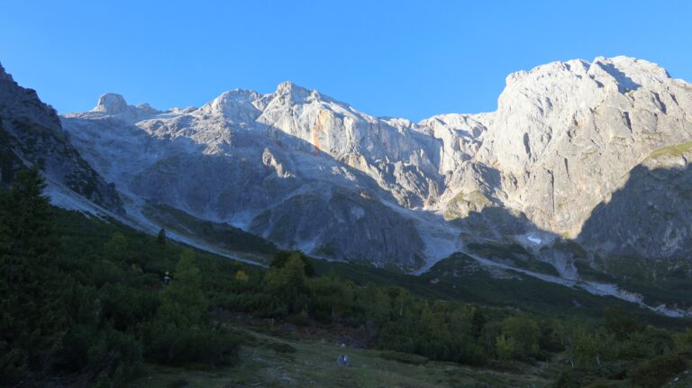 Rückblick Auf dem Weg zur Stegmoosalm.